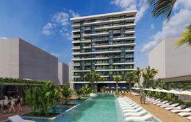 Новые квартиры с панорамным видом на море в комфортабельной резиденции с аквапарком и торговым центром, Аланья, Турция за $212 000